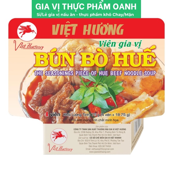 Viên gia vị BÚN BÒ HUẾ Việt Hương (Lốc 12)