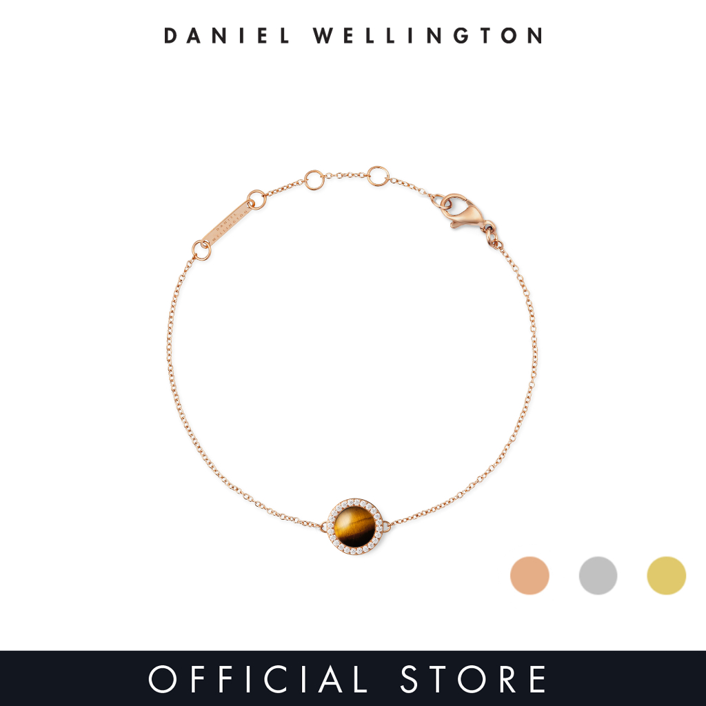 Daniel Wellington Audrey Bracelet Tiger Eye - Semi-Precious Stones Rose gold / Silver / Gold - Unisex Bracelet for women and men stainless steel Bracelet DW Official Authentic Original
