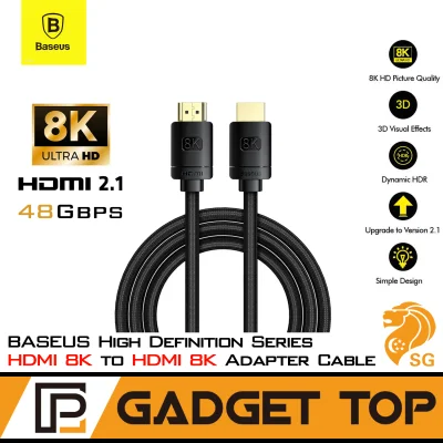 Baseus High Definition Series HDMI 8K to HDMI 8K Adapter Cable HDMI 2.1 8K/60Hz 4K/120Hz 48Gbps Digital Cables for Xiaomi Mi Box PS5 PS4 TV Box PC Laptops Monitor Splitter Switch