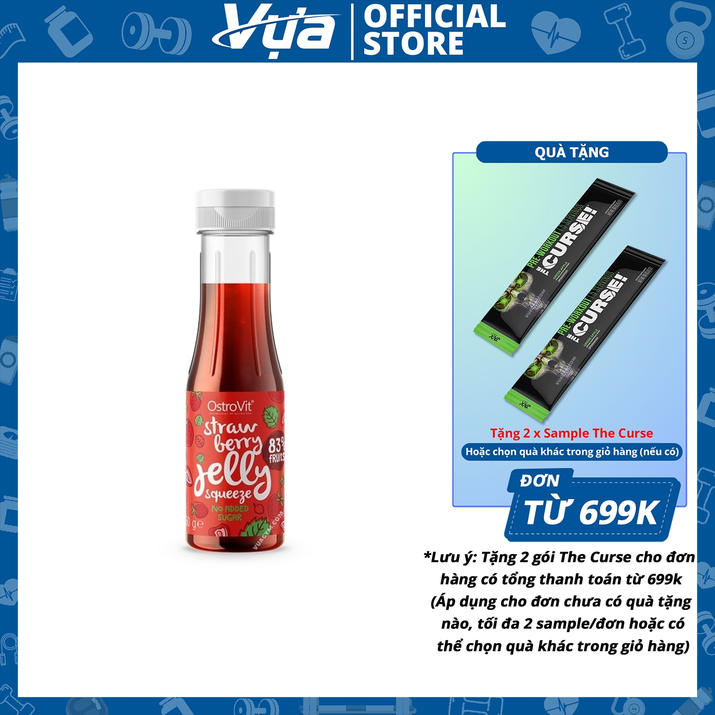 Gel Dinh Dưỡng OstroVit - Jelly Squeeze (350g) - Hỗ Trợ Năng Lượng, Tăng Sức Mạnh, Chính Hãng