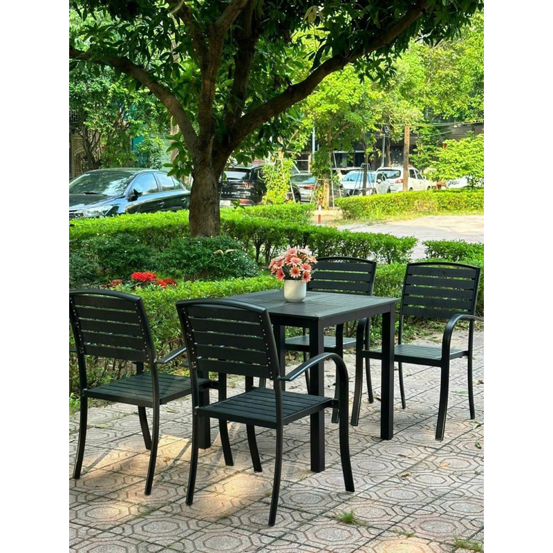 Bàn ghế sân vườn, bàn ghế ngoài trời, bàn ghế nhôm