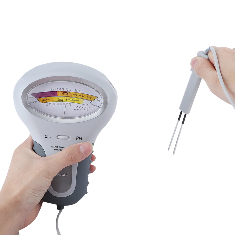 Máy đo độ pH di động 2in 1 chất lượng nước PH CL2 Máy đo mức clo cho bể bơi Spa bồn tắm nước nóng