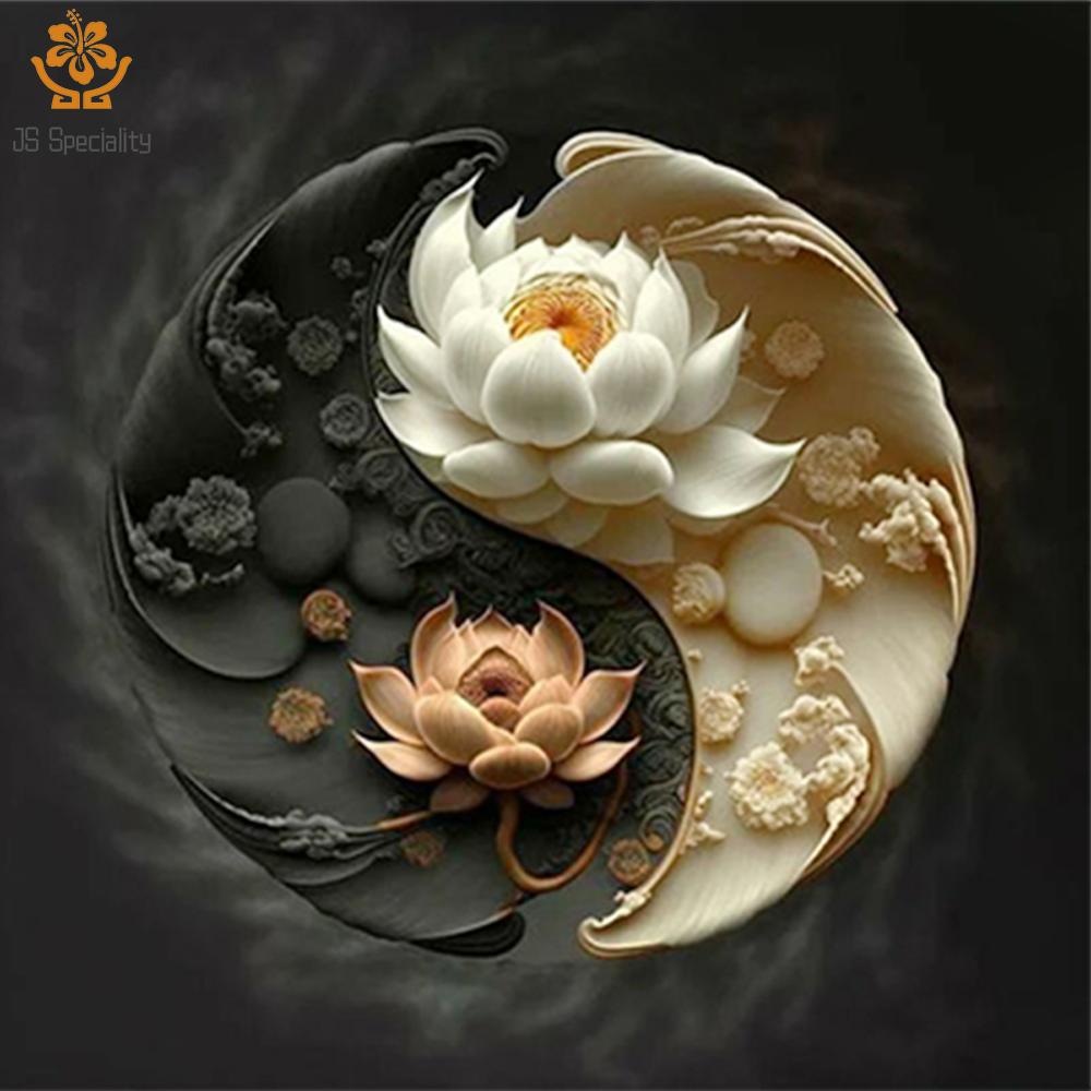 Thêu toàn bộ sinh thái-Sợi bông 11CT in Tai Chi Bộ dụng cụ thêu chữ thập tác phẩm nghệ thuật