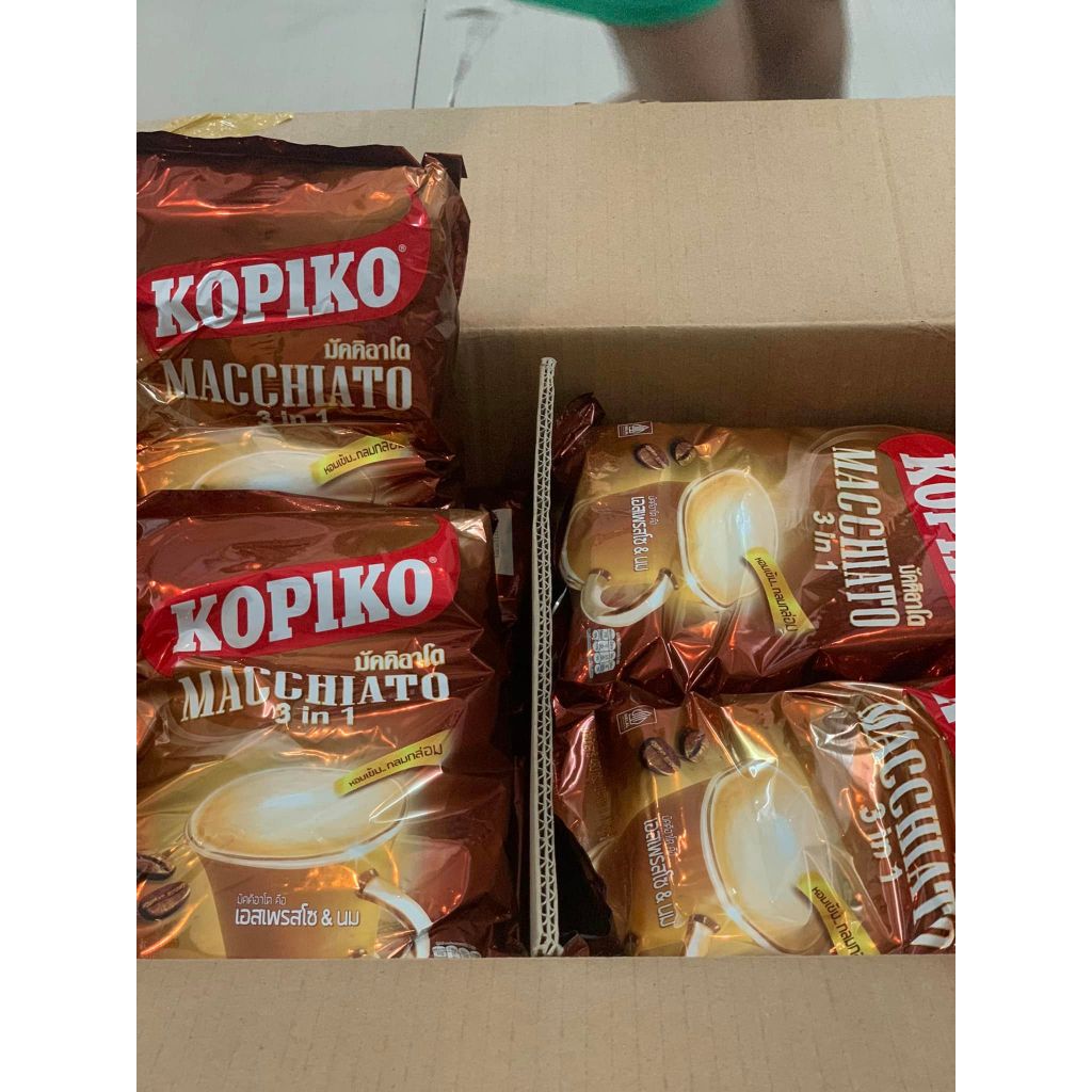 Cà phê sữa hòa tan Kopiko Machiato Thái Lan  Bịch 20 gói x 24 gr  