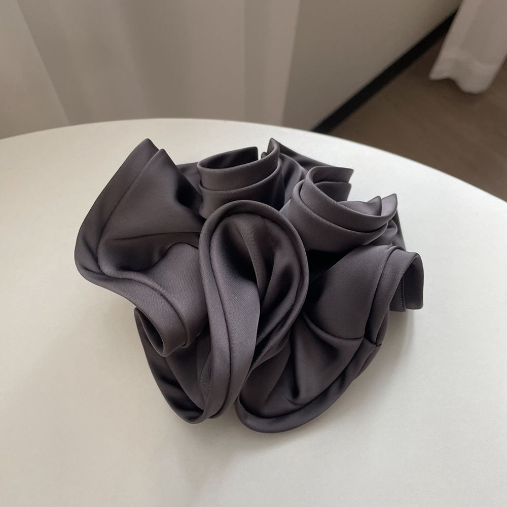 SONIAR Sang trọng Pháp Thanh lịch Retro Cổ Tích Soild Màu Ruffles Satin Scrunchies Tóc Vòng Hàn Quốc Phong Cách Tóc Ban Nhạc Nữ Tóc Sợi Dây Thừng