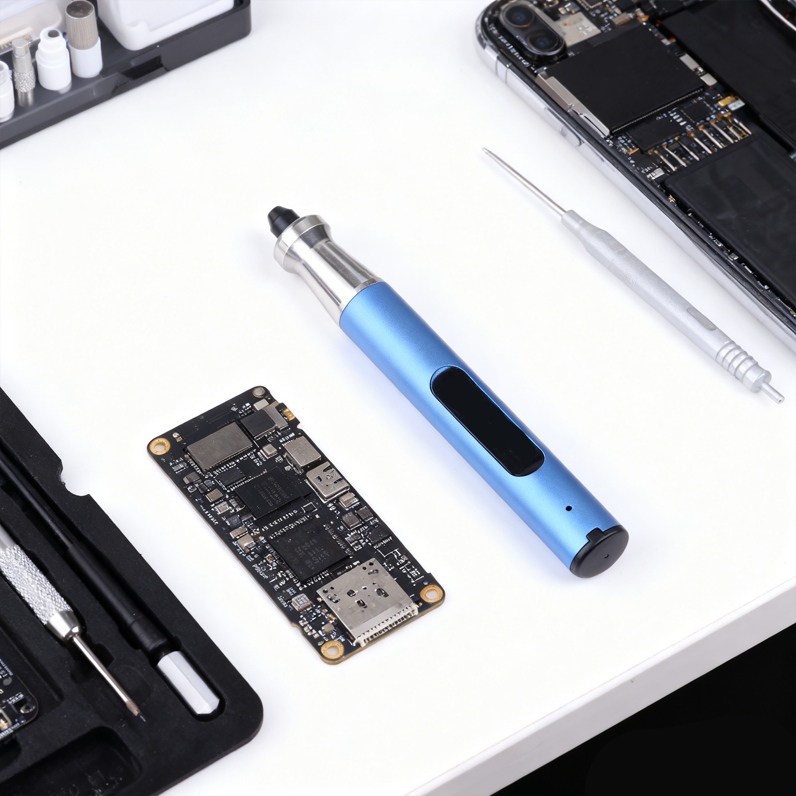 Có thể sạc qua USB Máy Khắc thông minh bảo vệ quá tải Bút khắc điện di động có thể sạc lại với 9 đầu mài khác nhau cho chip ICS