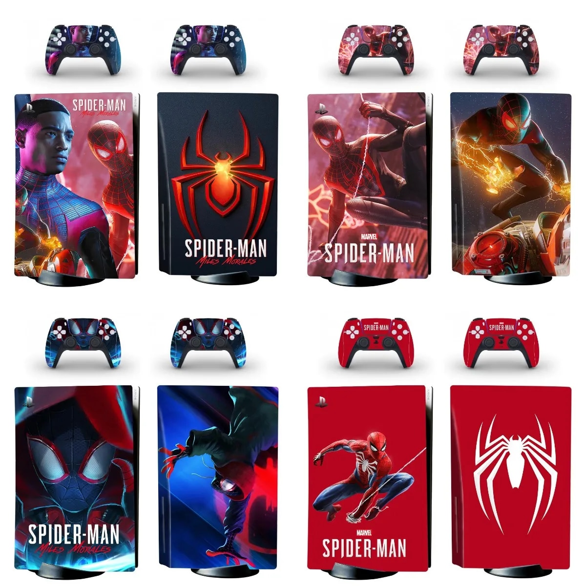 【Support-Cod】 Spider Ps5 Disk Skin Sticker Decal Cover For 5 Console And 2 Controllers Ps5 Disc Edition Sticker Vinyl
