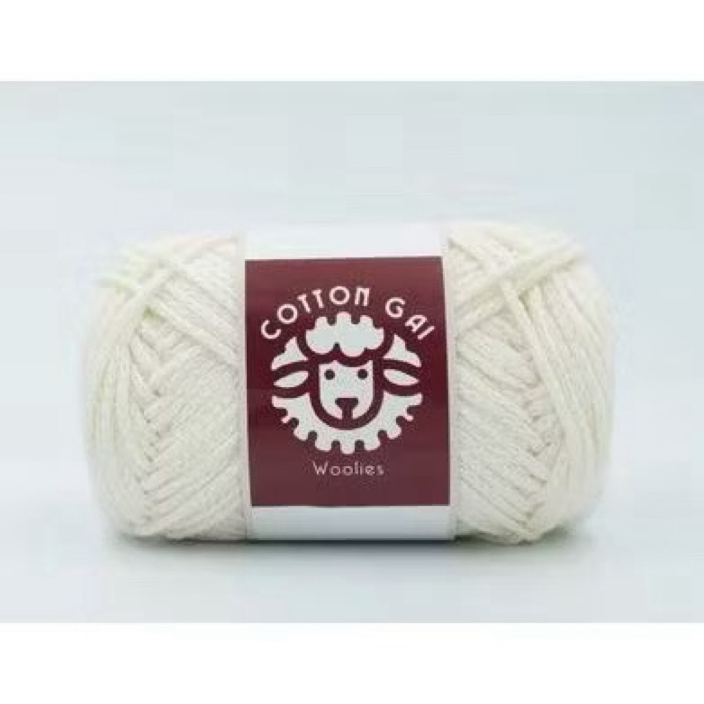 Sợi cotton GAI WOOLIES cuộn 100g sợi dệt 3mm móc túi nón … vui lòng đọc kỹ mô tả trước khi mua hàng ạ