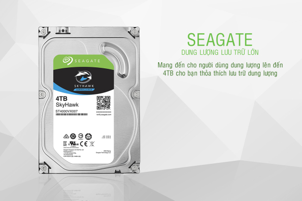 Bảng giá Ổ cứng HDD Seagate Skyhawk 4TB 3.5 SATA 3 Phong Vũ