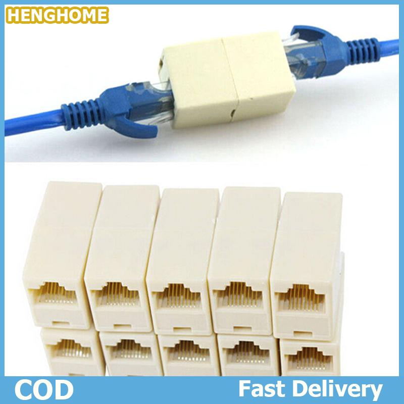 HENGHOME 10 cái RJ45 nữ để nữ Mạng Ethernet LAN Cable Joiner nối mới