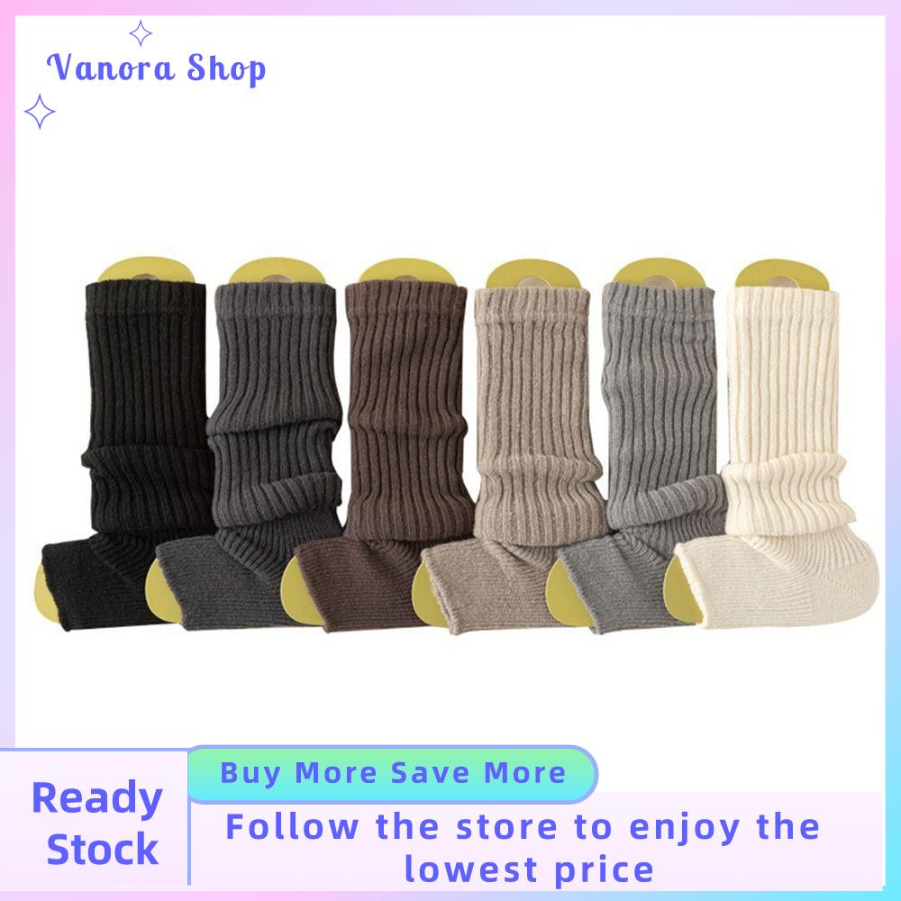 VANORA SHOP Ngọt ngào dễ thương Giữ ấm chân Đan Bọc chân ấm áp Thời trang Tất Dài Nữ Cô Gái