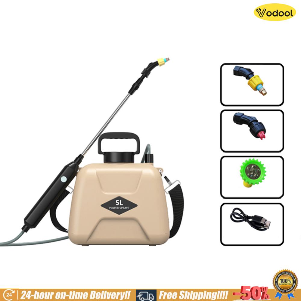 [Vodool]5L Electric Sprayer USB Rechargeable Automatic Plant Mister 2 Modes Telescopic Handle 360 Rotating Nozzle with Shoulder Strap Garden Supplies Harga  65 Ringgit*Penghantaran Percuma