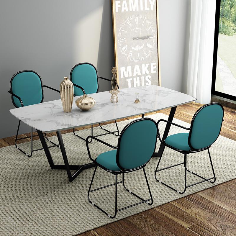 Fordable Dining Table Furniture Lazada European Style Marble Dining Tables And Chairs Set Living Room Small Apartment Eating Table Household Hyundai