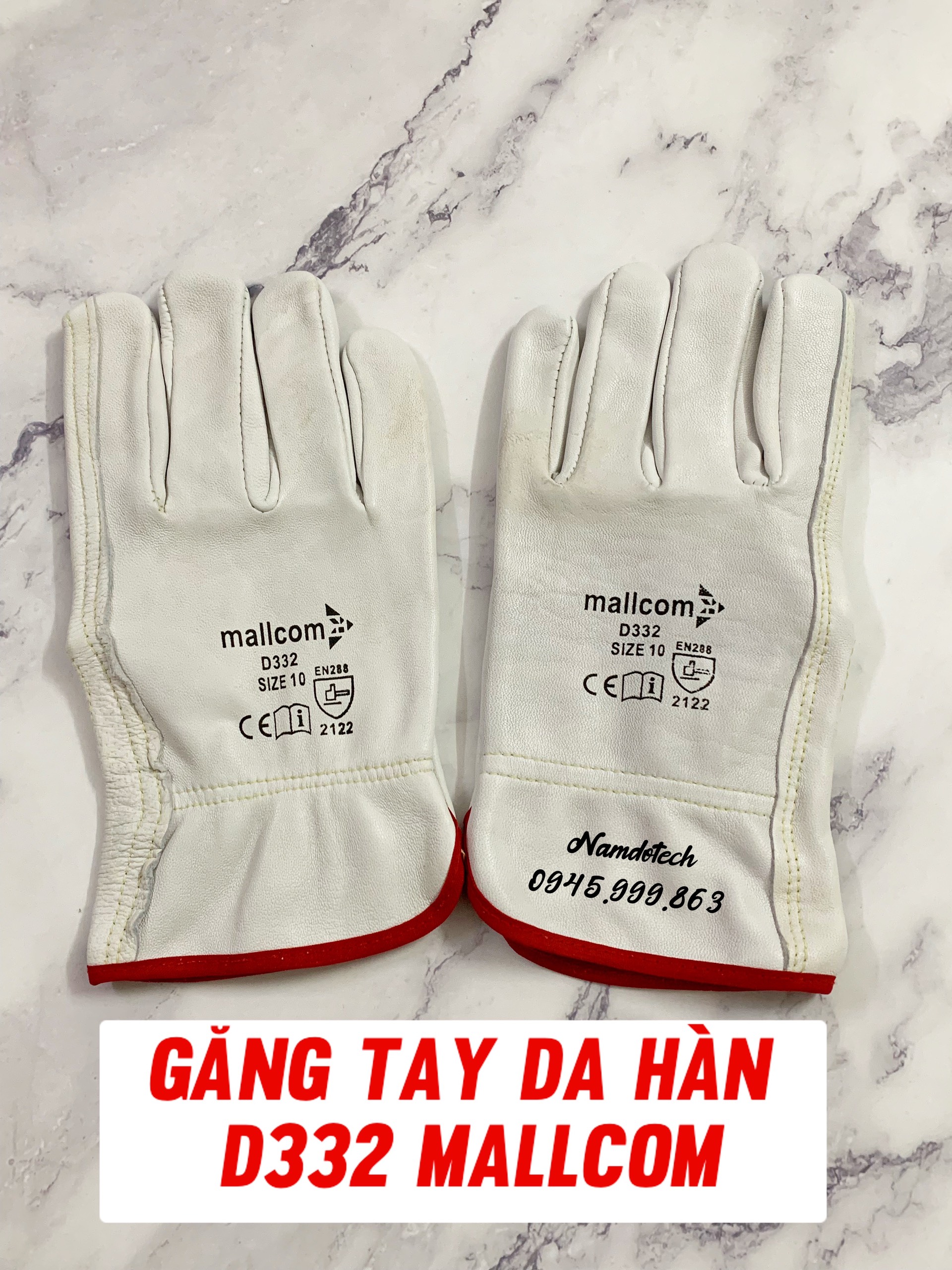 Găng tay da dê mềm dễ thao tác d332 mallcom