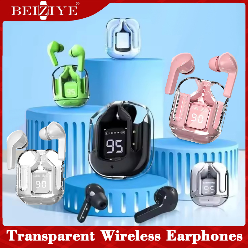 หูฟังบลูทูธไร้สาย เสียงดีมาก หูฟังน่ารัก มีไมโครโฟน บลูทูธเวอร์ชัน 5.3 Clear Wireless Bluetooth Headset with LED Digital Display Stereo Sound Earphones Mic for Sports Working ราคา 137 บาท*ส่งฟรี