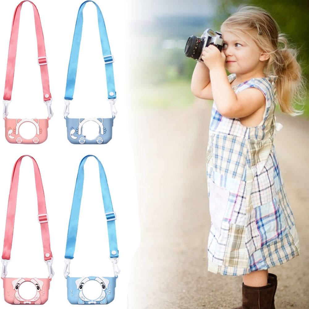 LIOSIS Hoạt hình Vỏ máy ảnh mini Có dây buộc Silicone Vỏ bảo vệ Dễ thương Không thấm nước Vỏ máy ảnh trẻ em Cho Máy ảnh trẻ em X2