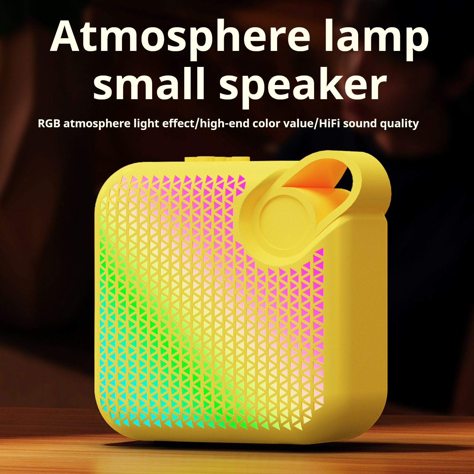 Sound Box Colorful Lights Bluetooth Speaker with Wide Area Sound Rechargeable Music Player