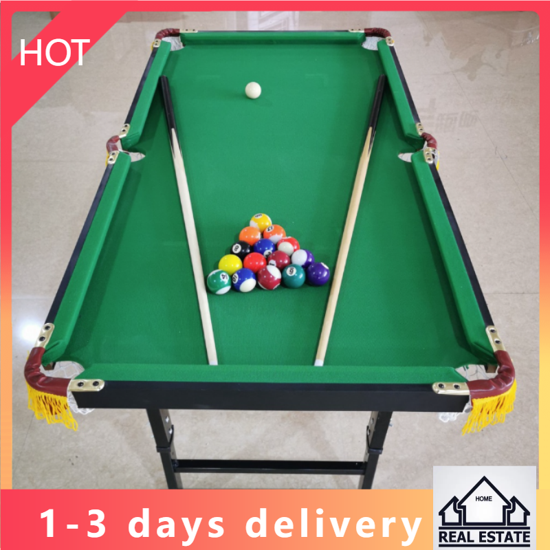 Mini Kids Billiard Table with Adjustable Metal Legs - 