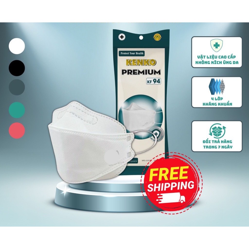  THÙNG 250 CÁI  Khẩu Trang KENKO  Tiêu Chuẩn Hàn quốc KF94  30 GÓI = 300 CÁI 1 THÙNG  