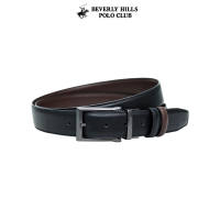 BEVERLY HILLS POLO CLUB Mens Belt / 35MM Pin Clip Reversible Buckle / Leather / Black Brown / BHB219L3