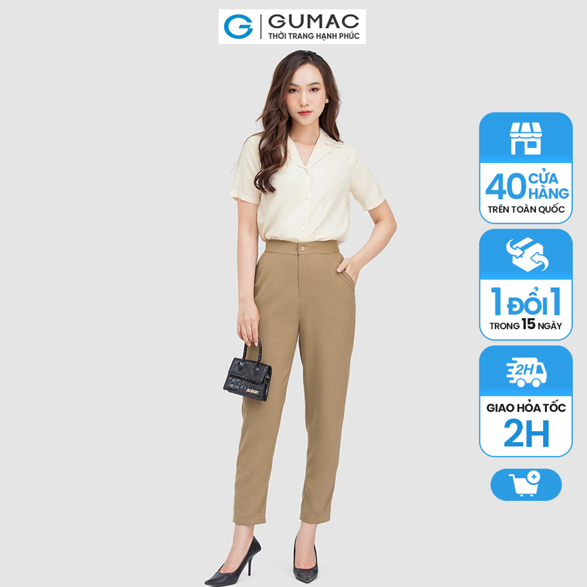 Quần tây nữ GUMAC QC05041 ống đứng