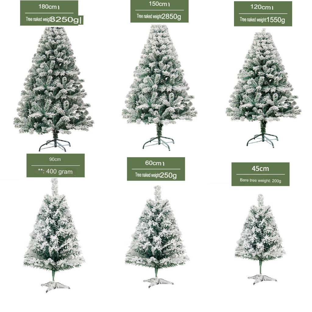 120 cm Snow Christmas Tree artifisial Pohon Natal Dekorasi Salju
