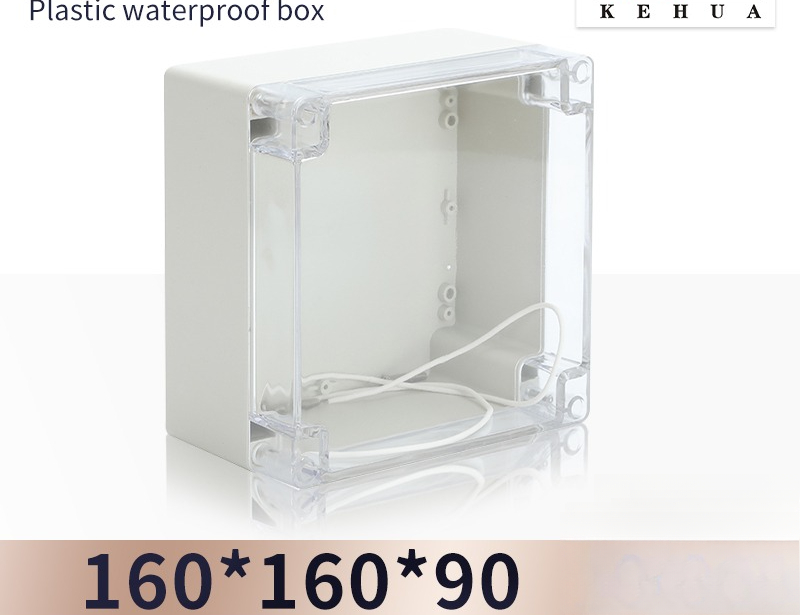 Hộp Nhựa Chống Nước Nắp Trong 160x160x90 IP65 – Nối Dây, Đồng Hồ Điện, An Ninh