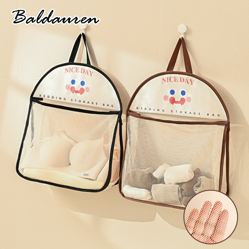 BALDAUREN สร้างสรรค์แขวนหลากสีถุงเก็บผนังประตูองค์กรยิ้มใบหน้านิเมชั่นกระเป๋าเก็บเสื้อผ้าอุปทาน ราคา 9 บาท*ส่งฟรี