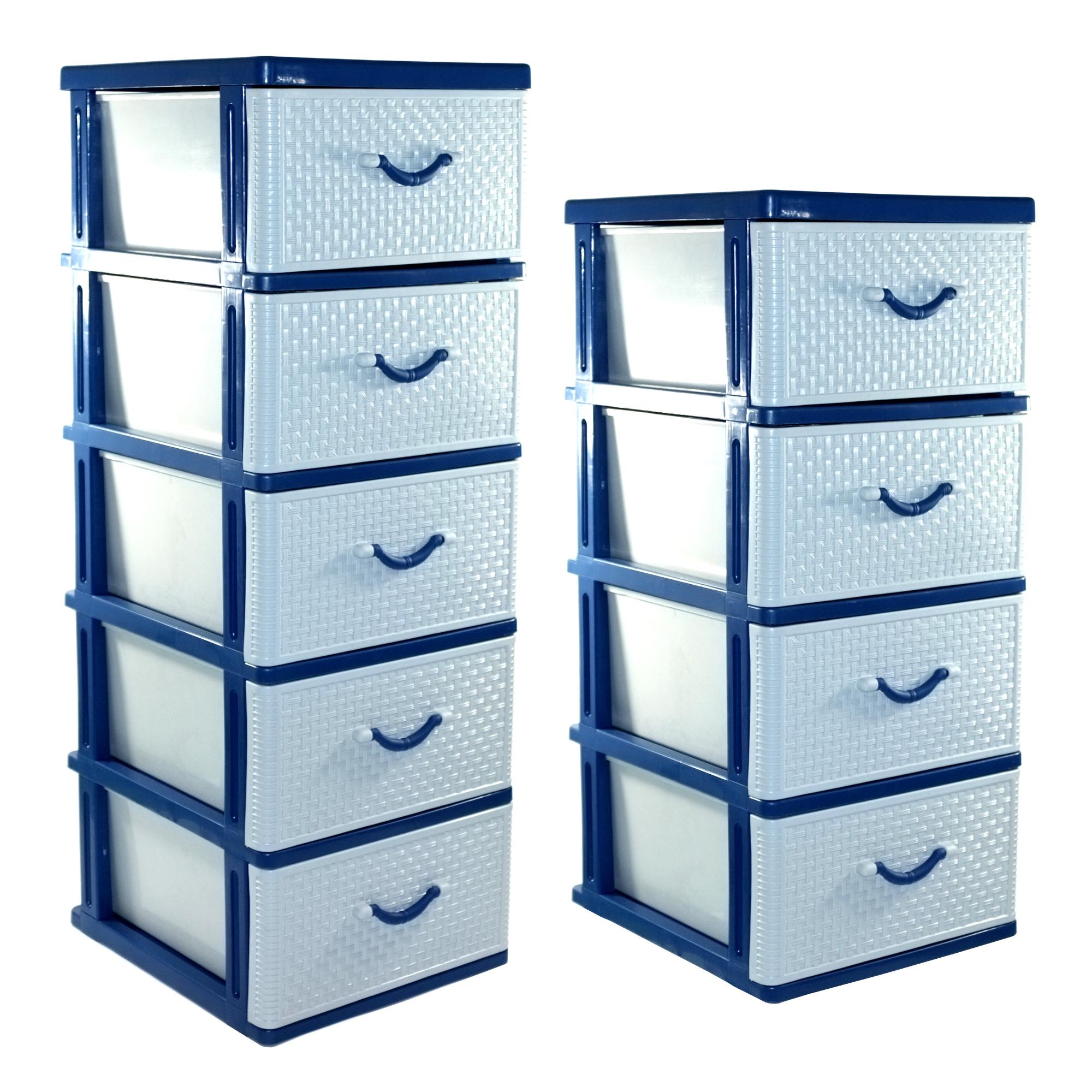 Drawer Cabinet Set of 4 Tier / 5 Tier / home laundry room office storage organizer stocker container / Made in Thailand