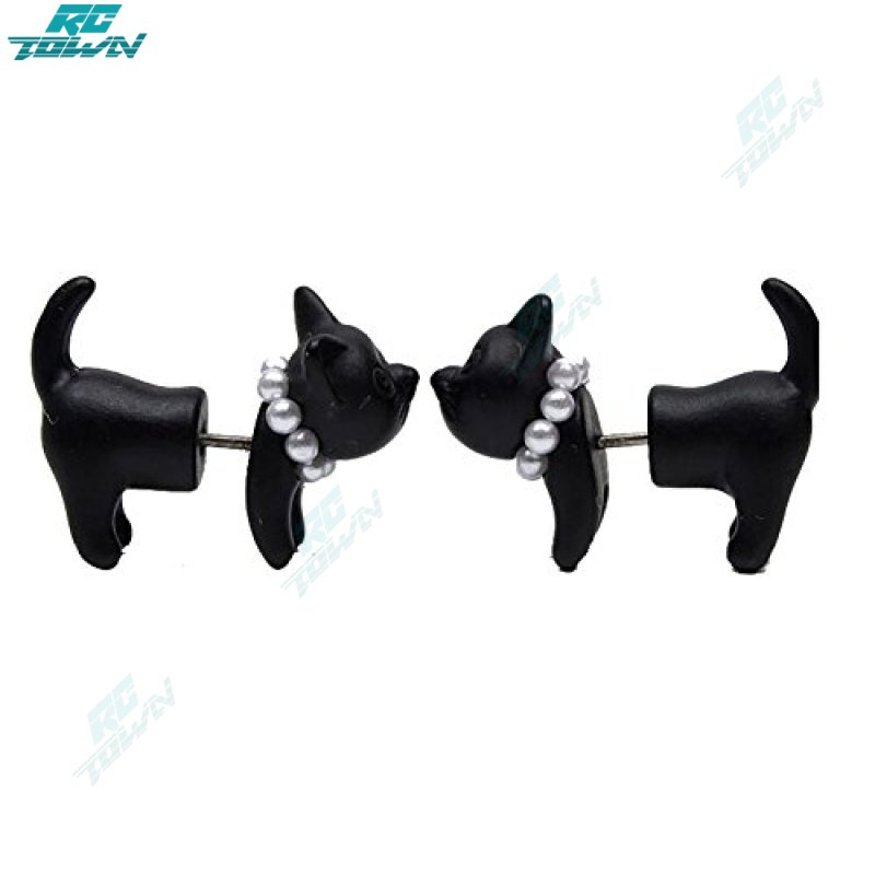 Acefast đồ trang sức Punk thời trang độc đáo của phụ nữ dễ thương đáng yêu Leopard Bông tai hình mèo trắng ngọc trai những chiếc khuyên tai