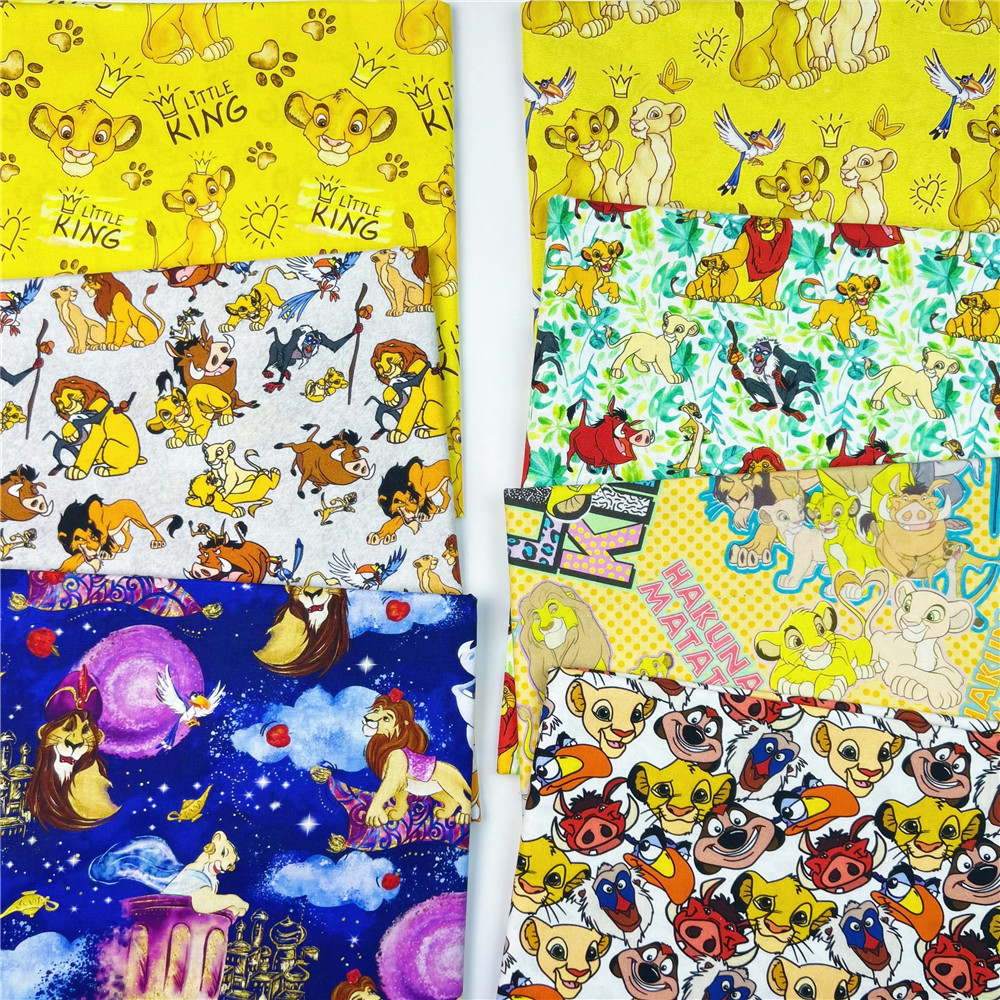 【Special Promotion】 The Lion King Cotton Fabric For Tissue Sewing Quilting Fabric Needlework Material Diy Boy Shirt Pants Handmade