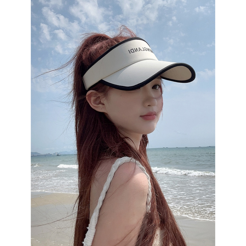 Mũ Lưỡi Trai Nửa Đầu Nam Nữ Chống Nắng Vành Kẻ Viền Menglandi