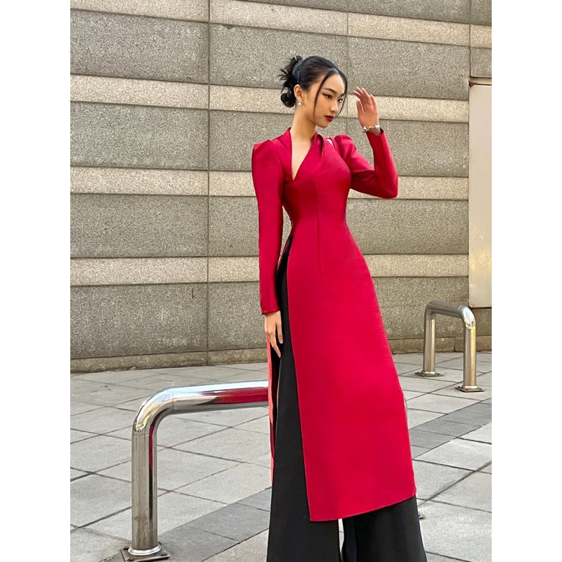 Áo dài Form đứng Keira Tong