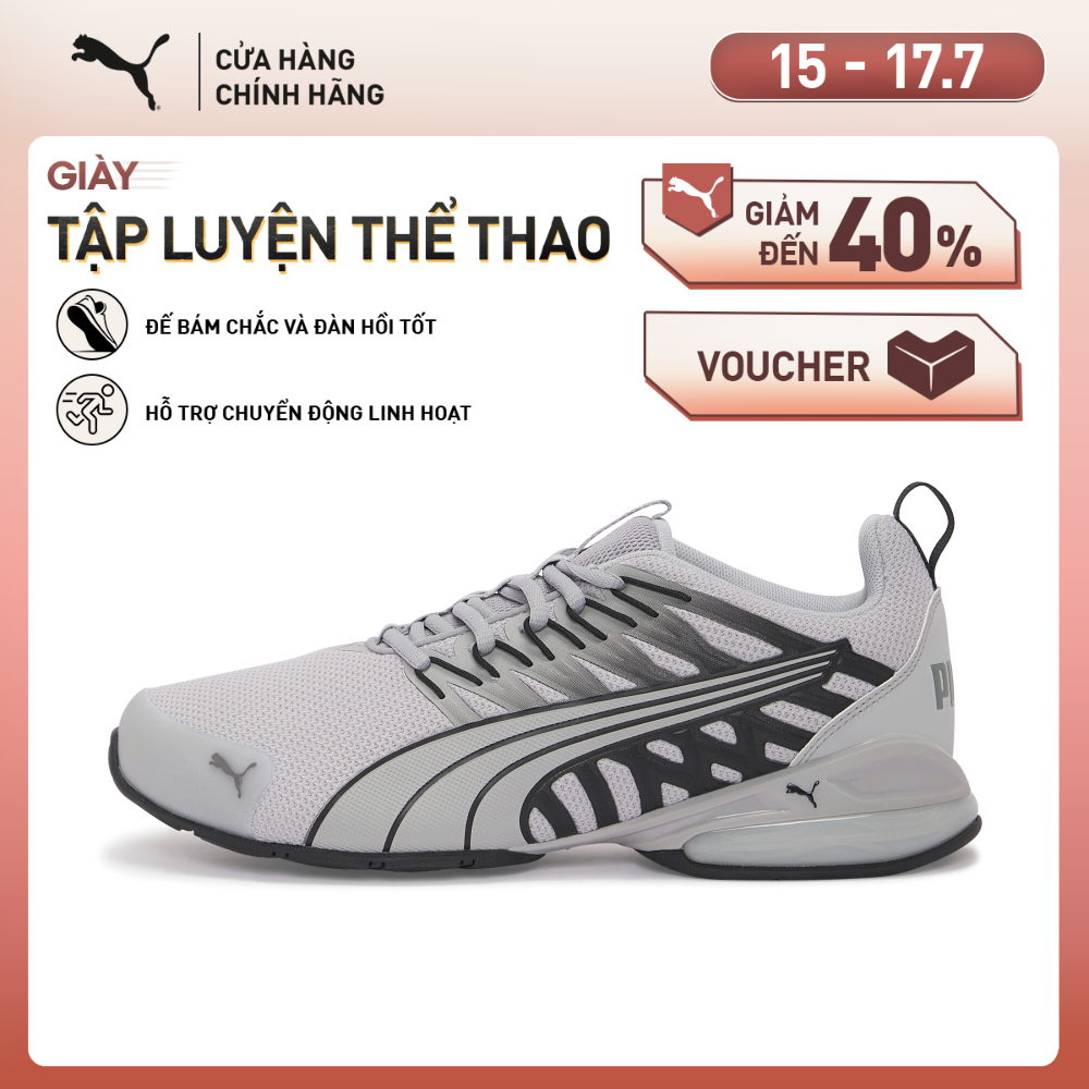 Giày Thể Thao PUMA Nam Voltaic Evo Wide Gray Echo-Black Màu Xám