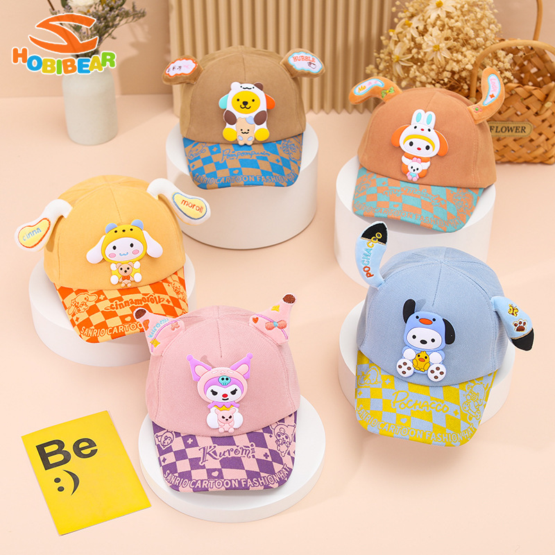 HOBIBEAR Cartoon children's baseball cap boy cute peaked cap baby outdoor sunshade curved brim hat ราคา 149 บาท*ส่งฟรี