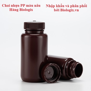 [Chính hãng] Chai nhựa PP màu nâu (PP Reagent Bottles-Amber), hãng Biologix THIẾT BI-HÓA CHẤT PHÒNG THÍ NGHIỆM