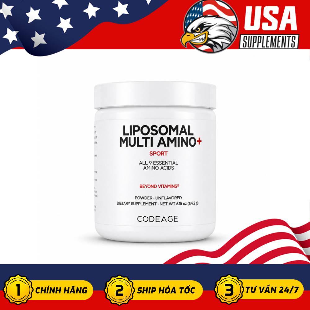CodeAge Liposomal Multi Amino+ Powder 6.15 oz (174.2g) - Bột Phục Hồi Cơ Bắp Sau Tập