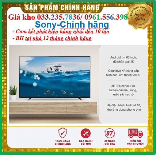 Smart Tivi OLED Sony 65 Inch 4K XR-65A80J &lt; Chính hãng BH:24 tháng tại nhà toàn quốc &gt; - Mới 100%