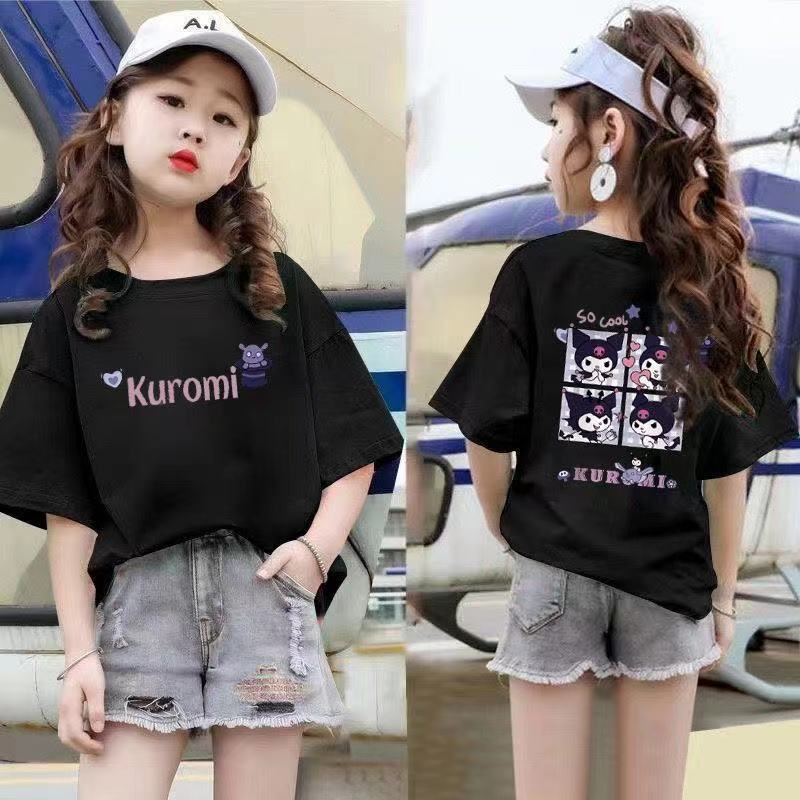 เสื้อยืดเด็ก เทศกาลสงกรานต์【จัดส่งจากประเทศไทย】พร้อมส่งคุโรมิ เสื้อยืดคอกลมเด็กหญิงเสื้อยืดคอกลมแขนสั้นฤดูร้อนหลวมเด็กผู้ชายขนาดกลาง4 5 6 7 8 9 10 11 12ขวบ และเด็กหญิงเสื้อยืดคอกลม 100cm-150cm Cotton ราคา 123 บาท*ส่งฟรี