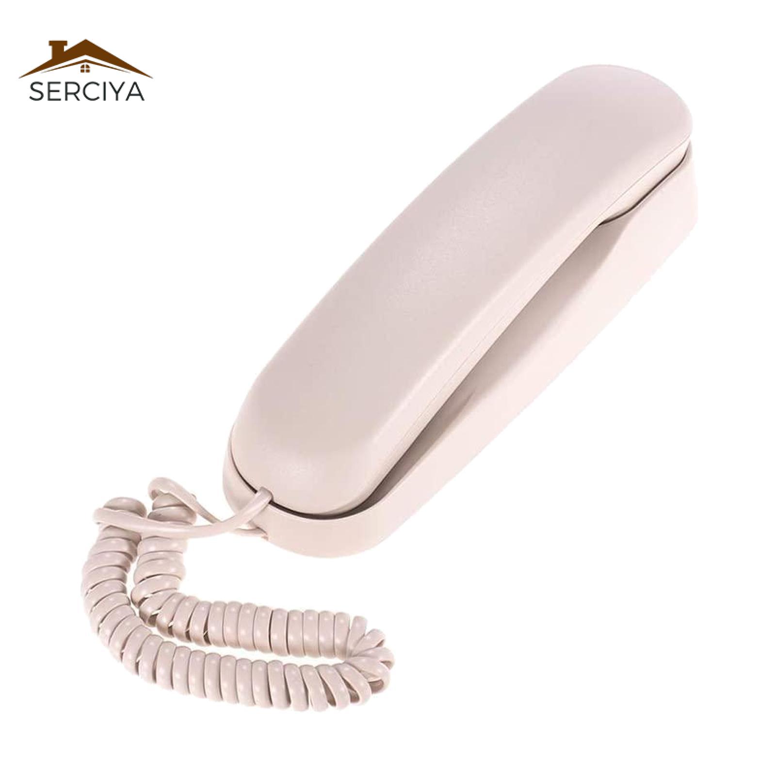 Serciya Landline Telephone, Corded Office Wall Telephone, Small Size, Hotel Room, Office, Small Dual Extension, 21x7x6cm ราคา 351 บาท*ส่งฟรี