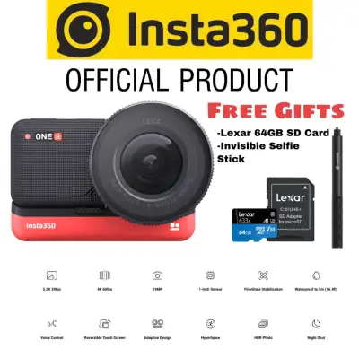 Insta360 One R 1 - Inch Edition CO-Engineered with Leica - Modular Action Camera With FREE GIFTS (Official Product)(1 Year Warranty)(100% Original)(Ready Stocks)(Fast delivery)