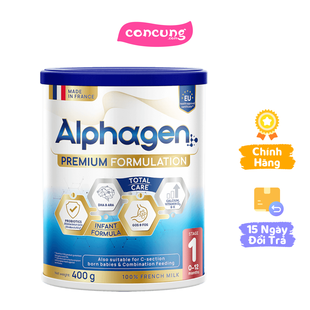 SPDDCT Alphagen Premium Formulation Total Care 400g (0-12 tháng)