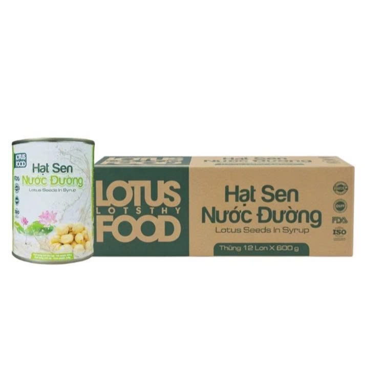 [THÙNG 12 LON] Hạt Sen Ngâm Lotus lon 600g