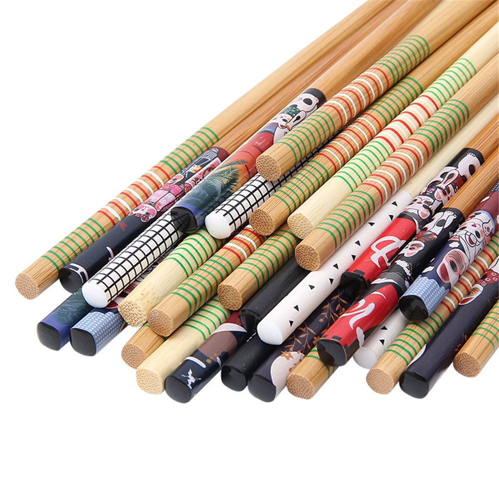 Oidlmq 5 cặp cao điện trở nhiệt chống trượt phù hợp với gia đình in ấn đũa tre chống nấm mốc Đũa gỗ