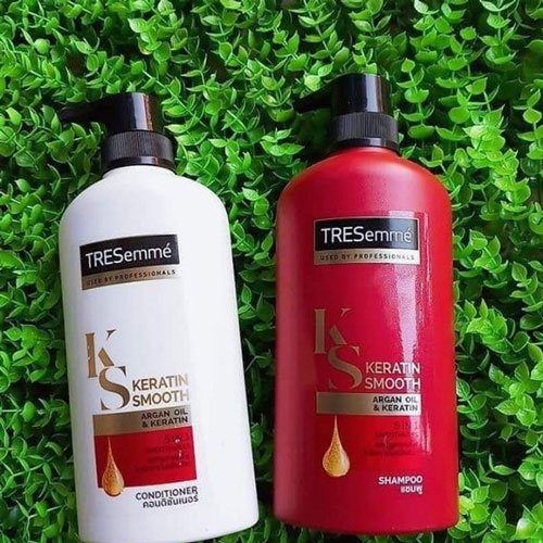Cặp gội xả tresemme keratin smooth màu đỏ - mềm mượt, siêu thơm – hàng chuẩn