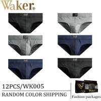 WAKER brief for MENS Menswear 4/8/12pcs Antibacterial Cotton  SOFT Plain lingerie-M-XXL