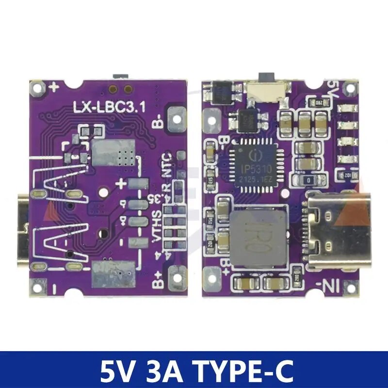 3A TYPE-C Purple 3A TYPE-C Purple 5V 1A 2A 3.1A USB TYPE