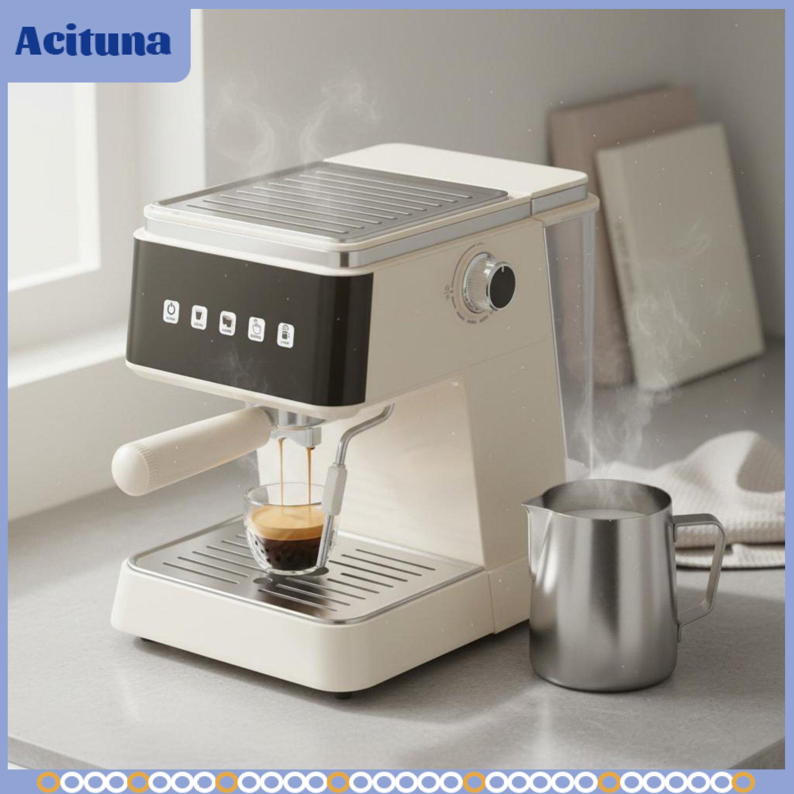 เครื่องใช้ไฟฟ้าภายในบ้าน Acituna กึ่งอัตโนมัติปั๊มเครื่องชงกาแฟพลาสติก Body Espresso Maker พร้อม Frother นมสำหรับ Home Barista ราคา 13,676 บาท*ส่งฟรี