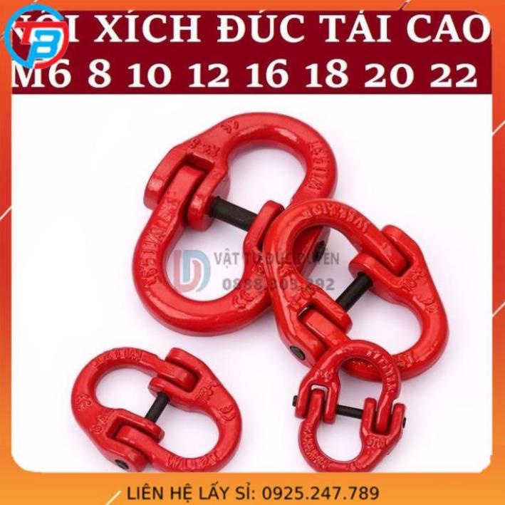 Nối xích đúc, khóa vòng đôi tải cao M 6 8 10 12 16 18 20 22 MM - Cáp Thép Thái Bình Vina