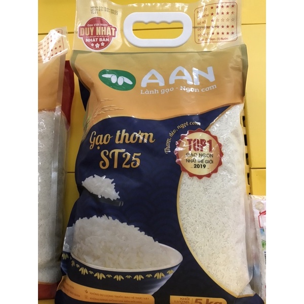 Gạo st25 Aan túi 5kg dẻo mềm top 1 gạo ngon